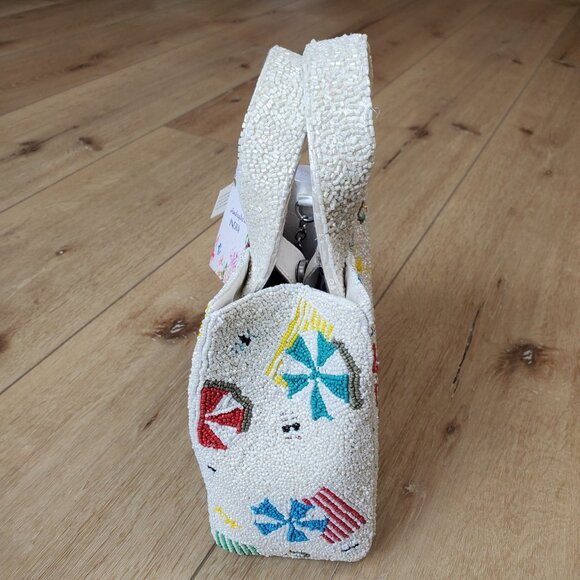 Viral Beach Sand Seaside Beaded Bag Shoulder Bag India Hand Made NEW Umbrellas - Picture 7 of 16